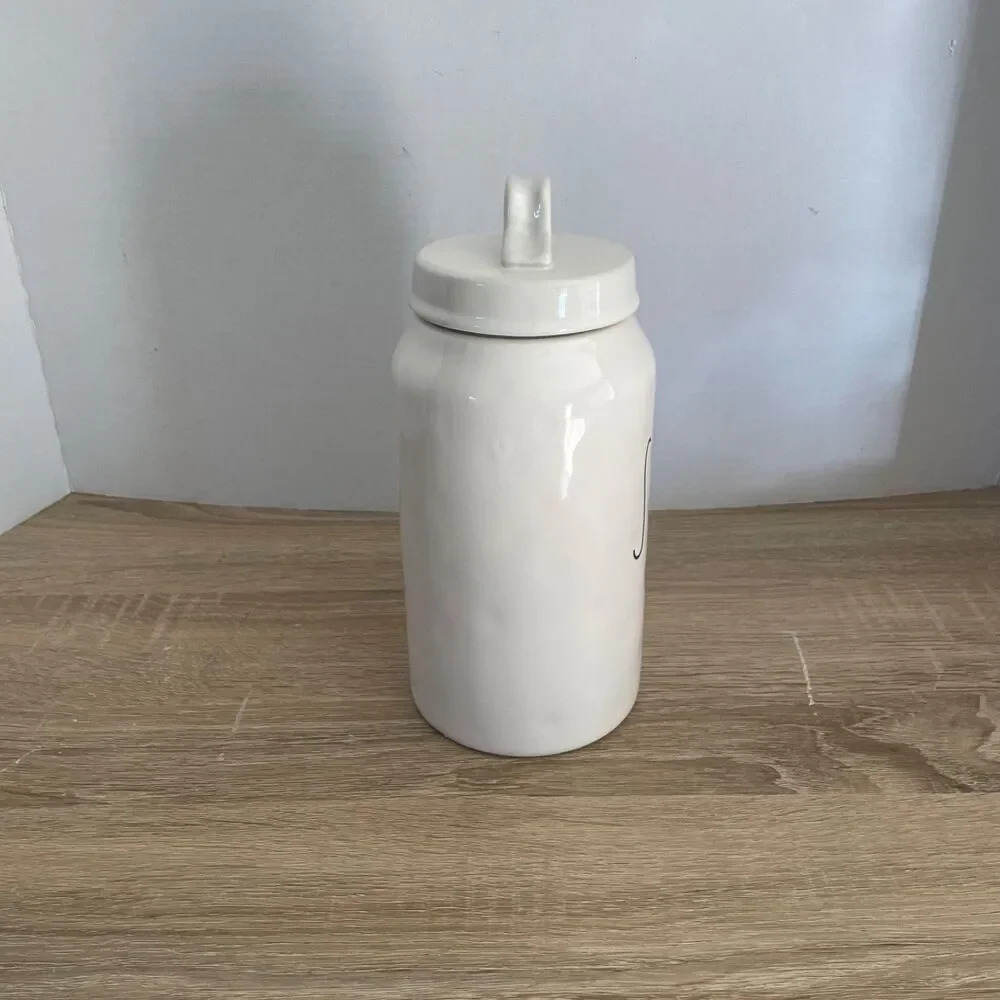 Rae Dunn Ceramic Sea Canister w Lid Beach Nautical Theme Cottagecore Artisan
